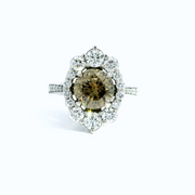 Platinum Whiskey Diamond Ring