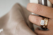 Lab Grown Diamond Radiant Cut Bezel Set Engagement Ring