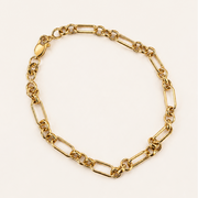 9ct Yellow Gold Figaro Belcher Chain Bracelet — Stack-Ready Classic