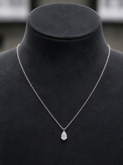 18ct White Gold Pear Cut Lab Grown Diamond Floating Pendant