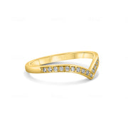 18ct Yellow Gold Wishbone Diamond Wedding ring.