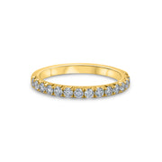 Ladies 18ct Yellow Gold French Cut diamond Wedding Ring