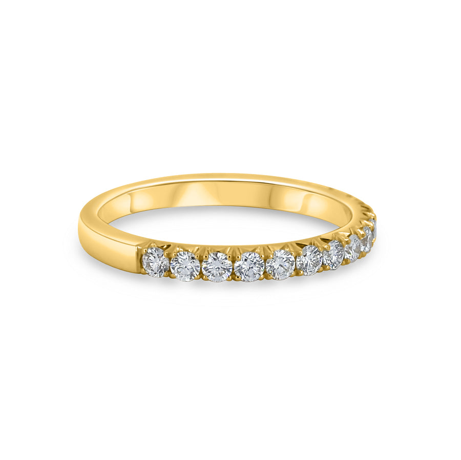 Ladies 18ct Yellow Gold French Cut diamond Wedding Ring