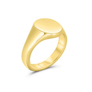 Oval Gold Signet Ring 13mm x 11mm