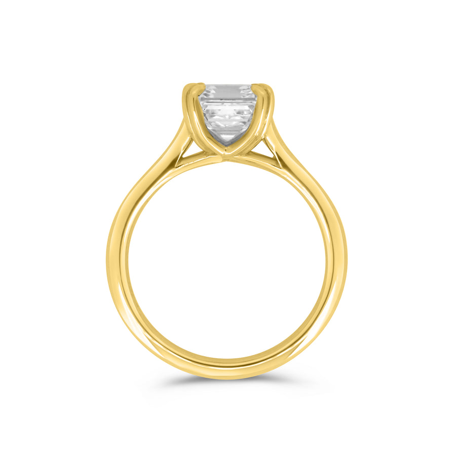 18ct Yellow Gold 2.00ct Lab Grown Diamond Solitaire With Double Talon Claw Setting Engagement Ring