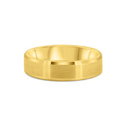 18ct Yellow Gold chamfered edged wedding ring