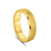 18ct Yellow Gold chamfered edged wedding ring