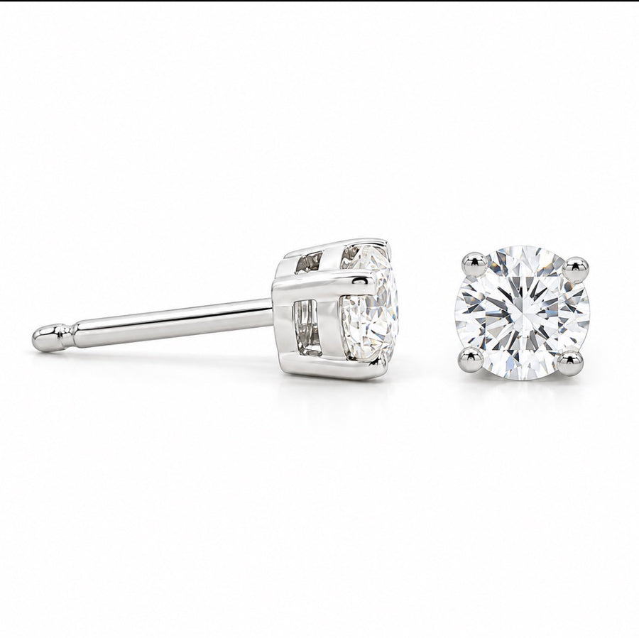 18ct White Gold Natural Diamond Stud Earrings 0.80ct Total
