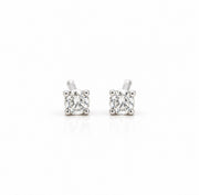 18ct White Gold Natural Diamond TINY Claw Stud Earrings
