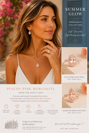 18ct Rose Gold Morganite And Diamond Ring