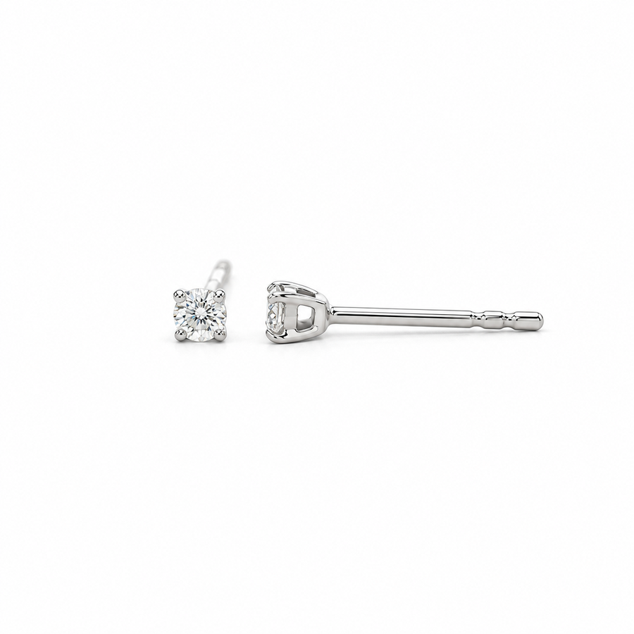 18ct White Gold Tiny Diamond Studs