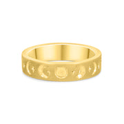 9ct Yellow Gold Moon Phases Ring