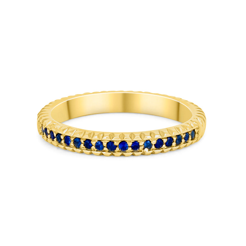 9ct Yellow Gold Sapphire Stacking Ring