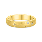 9ct Yellow Gold Starry Night Ring