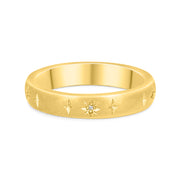 9ct Yellow Gold Triple Star Stacking Ring