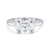 Platinum Lab Grown Oval Diamond Engagement Ring