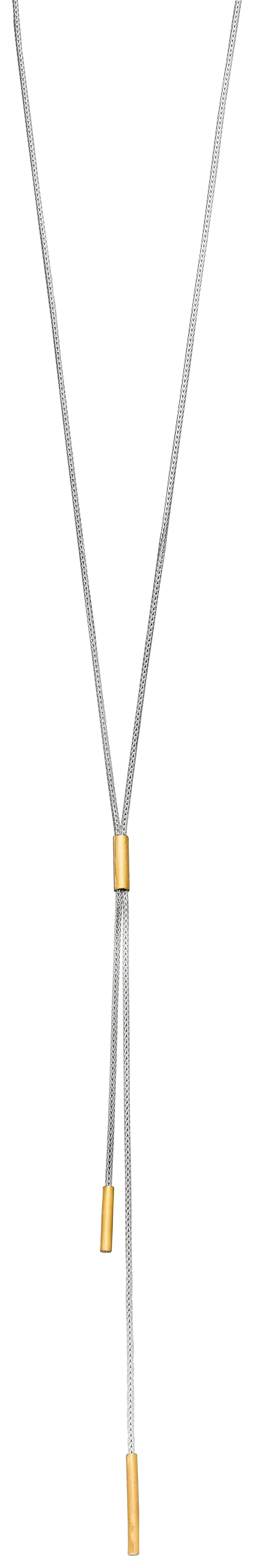 Manu Sterling Silver & 22ct Yellow Gold Lanyard Necklace