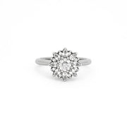 Platinum And Diamond Petal Ring