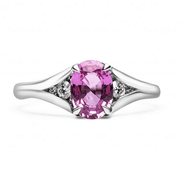 Platinum Pink Sapphire And Diamond Ring