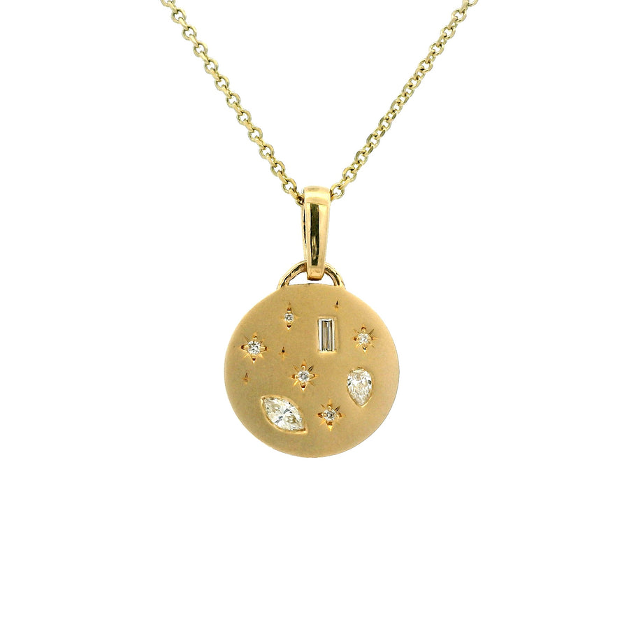 9ct Yellow Gold Celestial Pendant