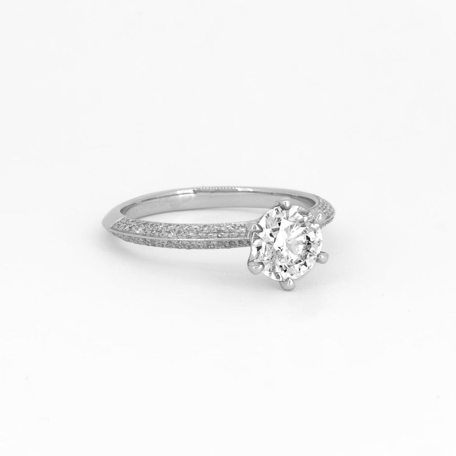 Platinum Knife Edge Solitaire Engagement Ring