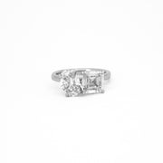 Platinum Oval & Ascher Cut 'Toi Et Moi' Engagement Ring