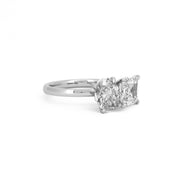 Platinum Oval & Ascher Cut 'Toi Et Moi' Engagement Ring