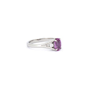 Platinum Pink Sapphire And Diamond Ring