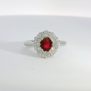 Platinum, Ruby And Diamond Dress Ring