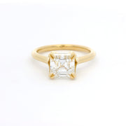 18ct yellow gold solitaire with 2.01ct Lab Grown Asscher Cut Diamond Engagement Ring