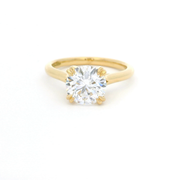 18ct Yellow Gold 2.00ct Lab Grown Diamond Solitaire With Double Talon Claw Setting Engagement Ring