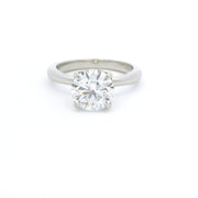 Platinum And 1.00ct Lab Grown Diamond Solitaire With Double Talon Claws Engagement Ring