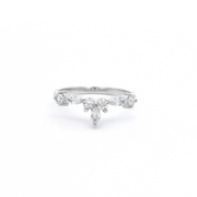 Marquise and Round Cut Diamond Wedding Ring