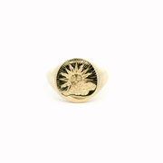 9ct yellow gold Sunshine Signet Ring