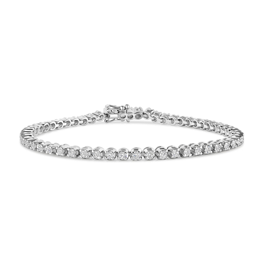 18ct White Gold Diamond Tennis Bracelet