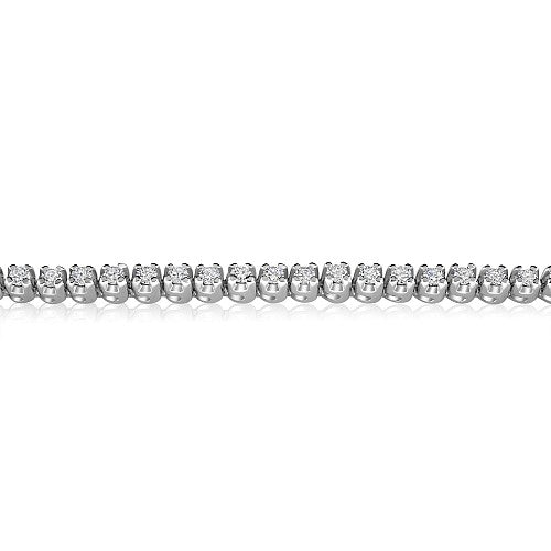 18ct White Gold Diamond Tennis Bracelet