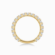 Yellow Gold Lab Grown Oval Diamond Eternity Ring