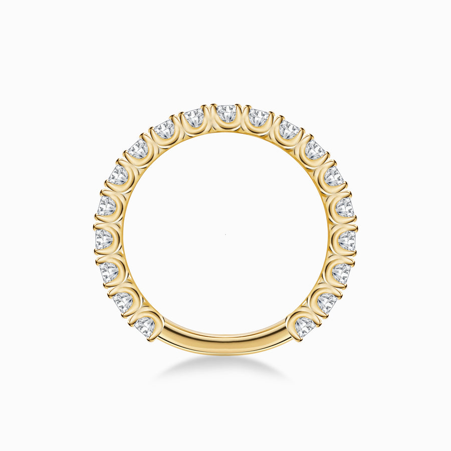 Yellow Gold Lab Grown Oval Diamond Eternity Ring