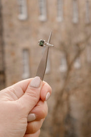 Platinum Tourmaline Art Deco Ring