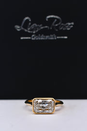 Lab Grown Diamond Radiant Cut Bezel Set Engagement Ring