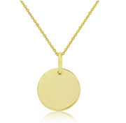 9ct Yellow Gold Disc Pendant