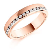 0.26ct Offset Round Brilliant Cut Diamond Eternity Ring