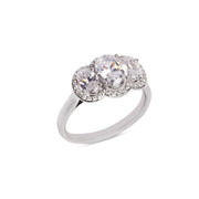 2.00ct Oval Trilogy Engagement Ring