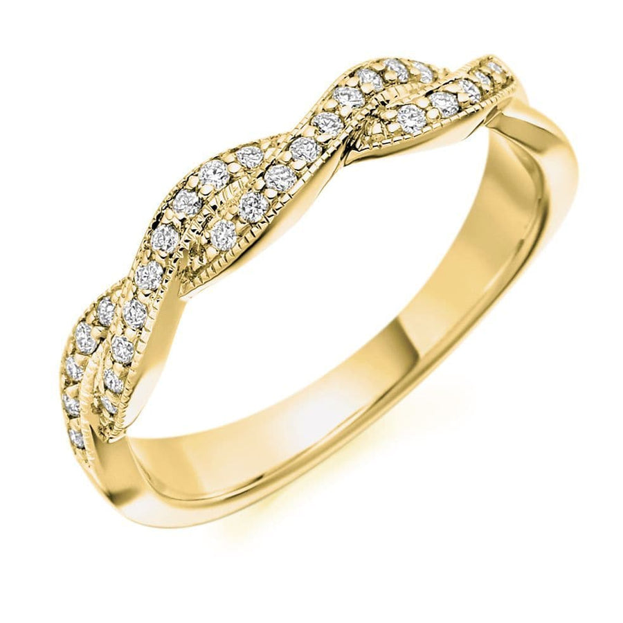 0.22ct Crossover Twist Diamond Eternity Ring