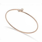 18ct Rose Gold, Diamond Bangle