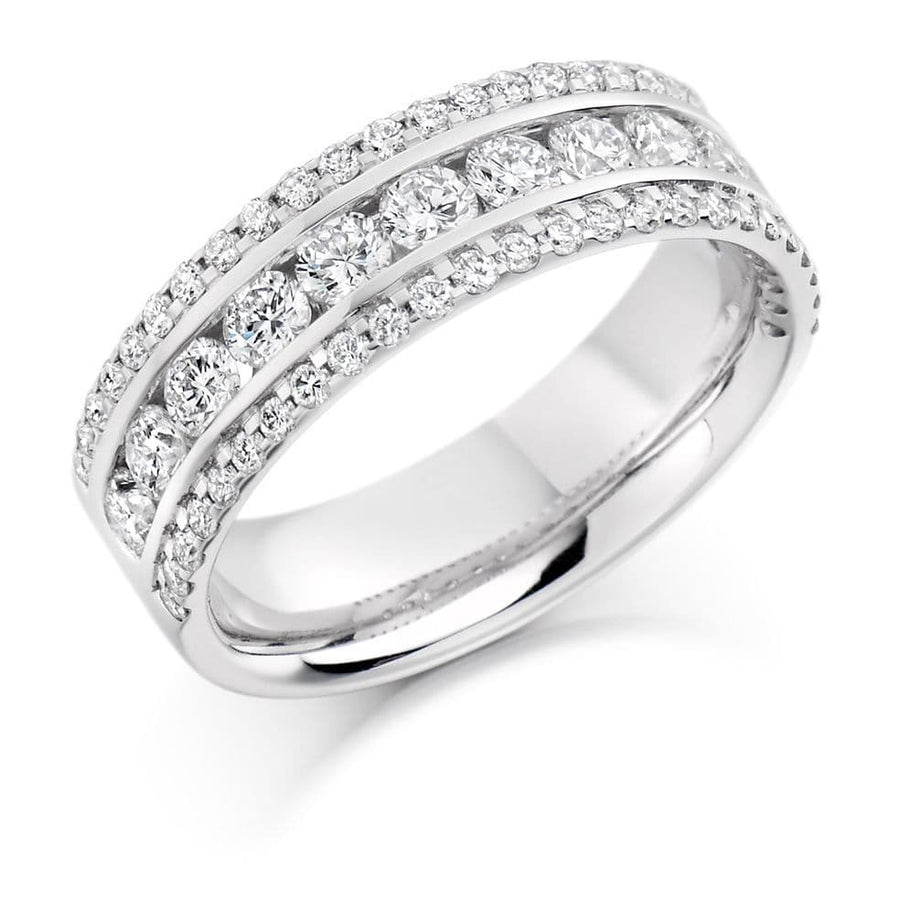 1.35ct Three Row Statement Diamond Ring