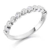 0.50ct Round Bubble  Brilliant Cut Diamond Eternity Ring