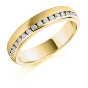 0.26ct Offset Round Brilliant Cut Diamond Eternity Ring