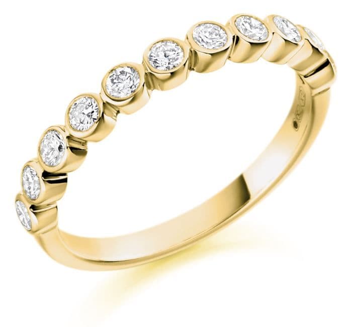 0.50ct Round Bubble  Brilliant Cut Diamond Eternity Ring