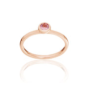 9ct Rose Gold And Pink Tourmaline Stacking Ring
